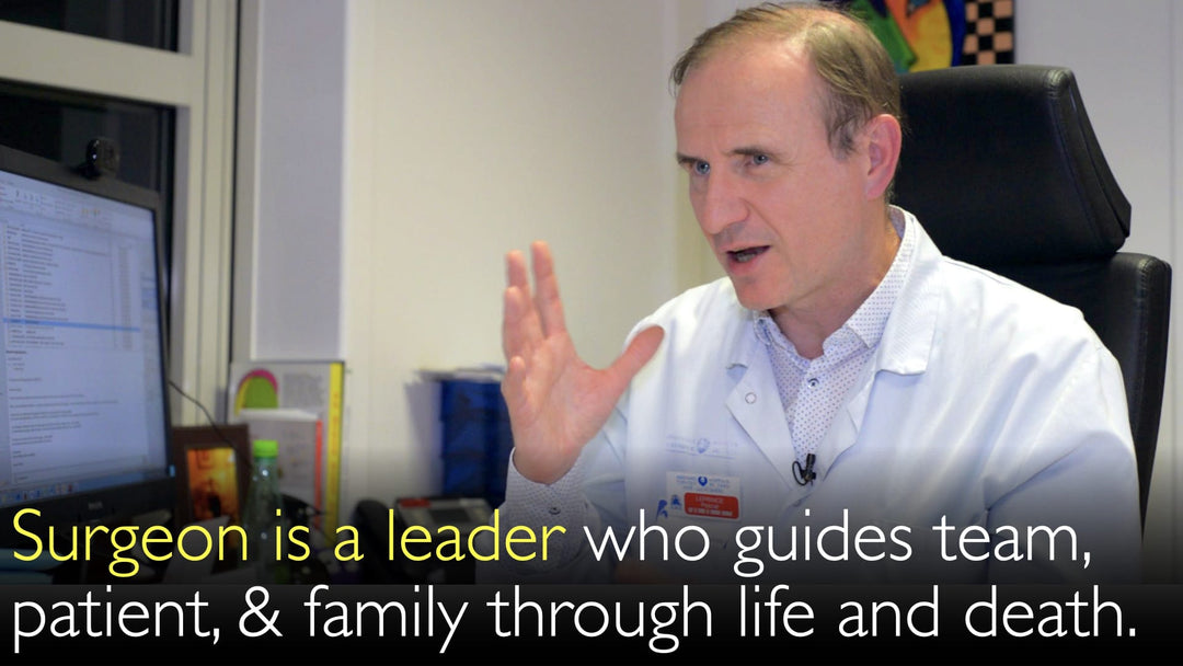 الجراح هو قائد يوجه الفريق الطبي والمرضى وعائلاتهم خلال فترة حرجة في الحياة. وربما الموت. 2