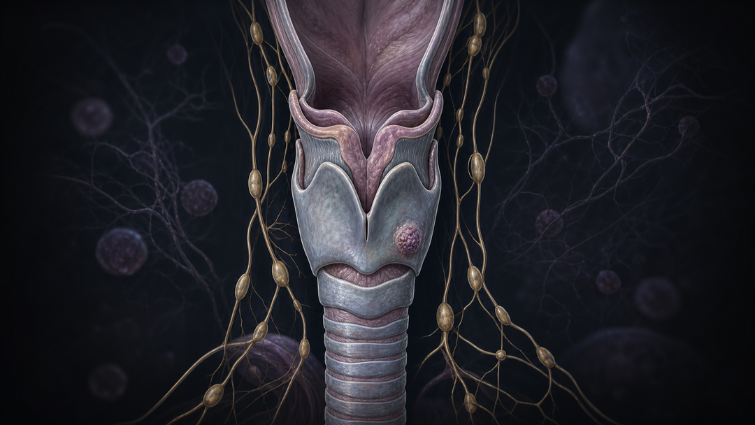 Original medical illustration for: A Young Woman's Journey with Persistent Throat Pain: Understanding an Unusual Cancer Diagnosis