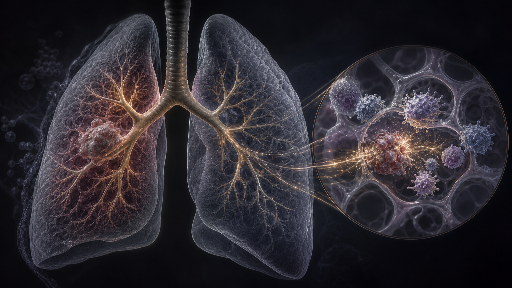 Original medical illustration for: New Immunotherapy Combination Before Surgery Significantly Improves Long-Term Survival in Operable Lung Cancer