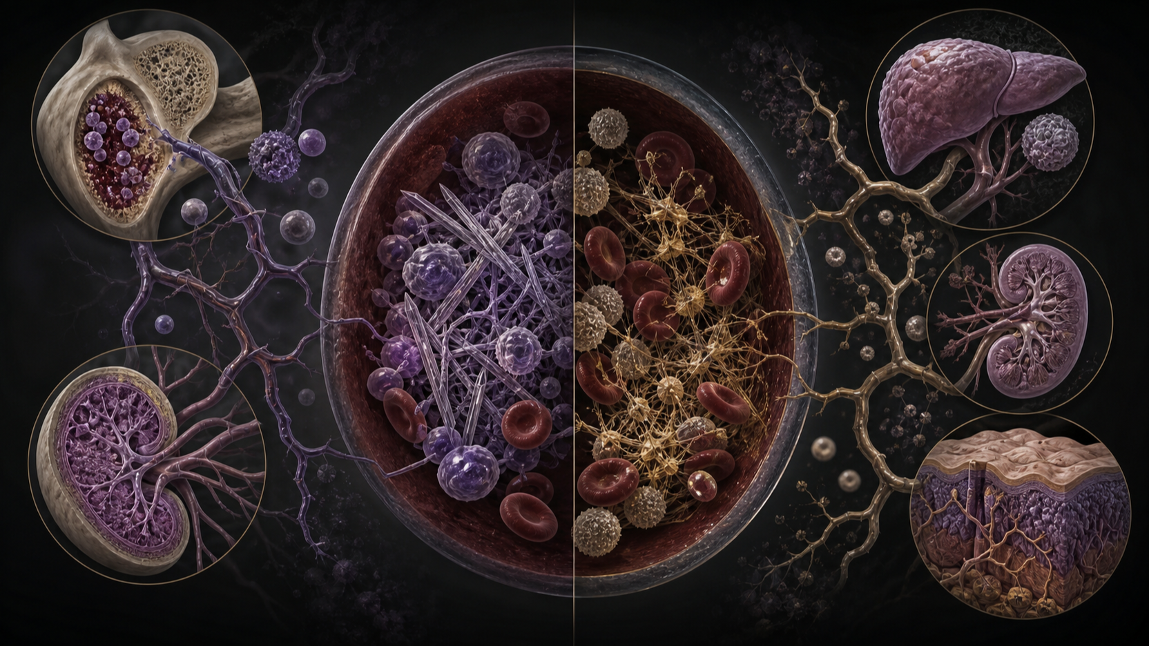 Original medical illustration for: Understanding Cryoglobulinemia: One Name for Two Very Different Diseases