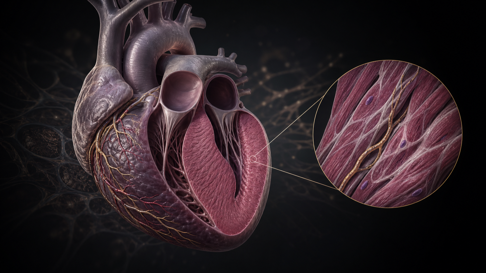 Original medical illustration for: Understanding Hypertrophic Cardiomyopathy: A Comprehensive Patient Guide