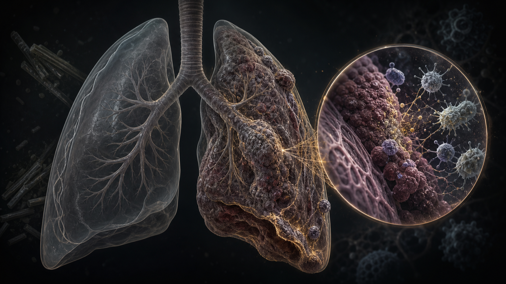 Original medical illustration for: Understanding Malignant Pleural Mesothelioma: Causes, Treatments, and New Hope